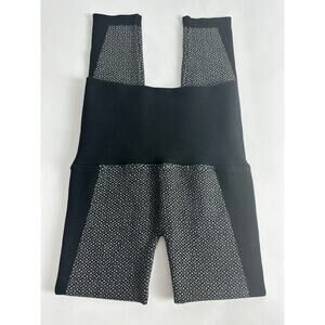 M. Rena One Size Thick Tights Black Gray Cold Weather Base Layer Soft Stretch